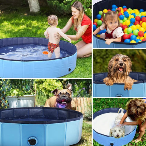 Swimming 71 12 Eooqi Foldable Dog Pool, Portable Pet Bath Tub and Kiddie Pool, Collapsible Bathtub for Puppies, Small