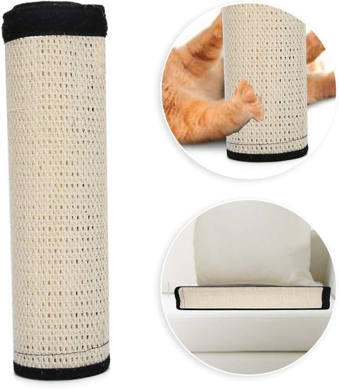 Table Leg Scratch Board, Sofa Scratcher Mat, Furniture Protect for Cats (White)