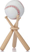 Honoson Baseball Stand Holders, Balls Display Bat Wooden Stand Holder for Baseball Sports Lover