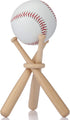 Honoson Baseball Stand Holders, Balls Display Bat Wooden Stand Holder for Baseball Sports Lover
