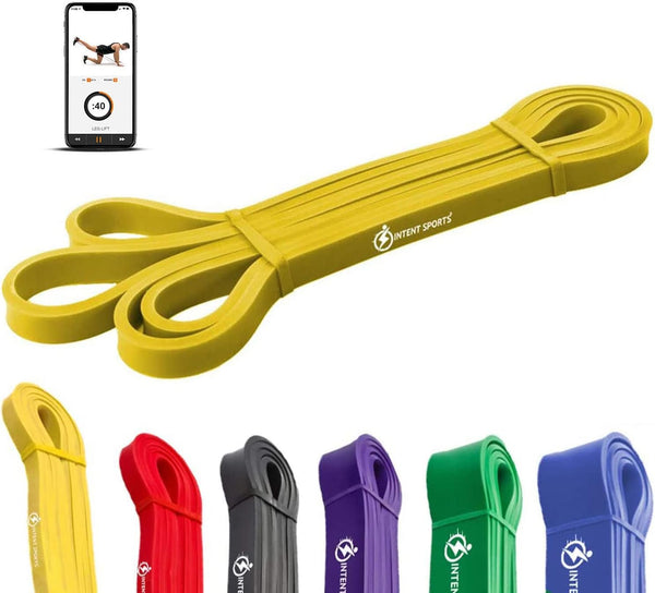 INTENT SPORTS Pull Up Assist Bands, Assistance and Resistance Bands for Fitness, Body Stretching, Weightlifting, Heavy