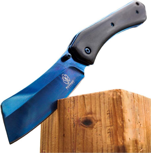 KCCEDGE BEST CUTLERY SOURCE EDC Pocket Knife with Razor Sharp Edge Cleaver Blade for Camping Gear