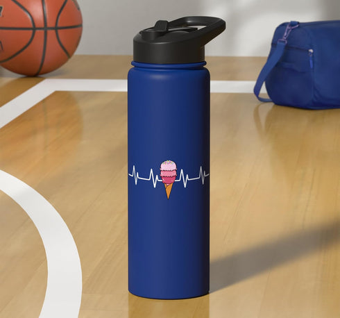 Cute Ice Cream Lover Apparel Frozen Ice Cream Lover Dessert Sweet Sorbet Cone Gelato Stainless Steel Insulated Water