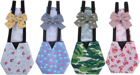 TUOTUOJIA Adjustable Chicken Diaper for Pet Duck for Washable Poultry Nappies Hens Clothes with Pretty Bow Reusable