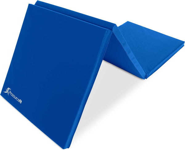 ProSource Tri-Fold Folding Thick Exercise Mat 6x2 with Carrying Handles for MMA,