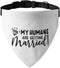My Humans are Getting Married Dog Bandana Collar, Wedding Photo Prop, Medium, White