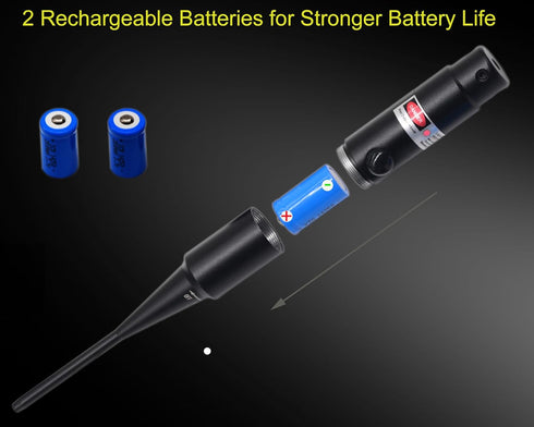 Professional Laser Barrel Sighter Kit with 30 Adapters - Upgraded Full Caliber Boresighter Kit for Rifles and Pistols