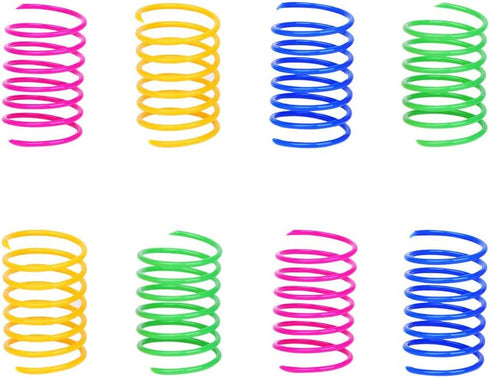 ISMARTEN Cat Spring Toy (60 Pack), Plastic Coil Spiral Springs for Kittens, Swatting, Biting, Hunting Play