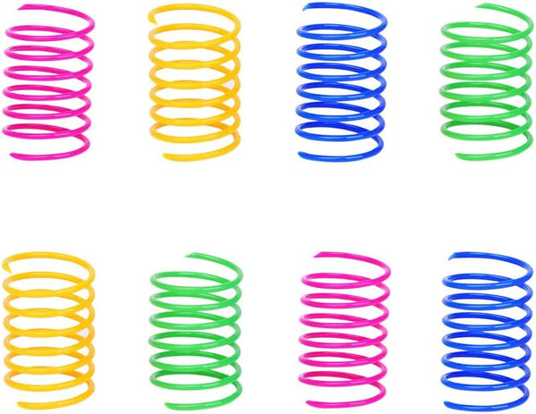 ISMARTEN Cat Spring Toy (60 Pack), Plastic Coil Spiral Springs for Kittens, Swatting, Biting, Hunting Play