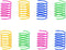 ISMARTEN Cat Spring Toy (60 Pack), Plastic Coil Spiral Springs for Kittens, Swatting, Biting, Hunting Play