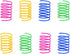 ISMARTEN Cat Spring Toy (60 Pack), Plastic Coil Spiral Springs for Kittens, Swatting, Biting, Hunting Play