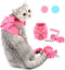 Zunea No Pull Pet Dog Vest Harness for Small Dog Girl, Adjustable Soft Suede Leather with Leash Set