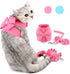 Zunea No Pull Pet Dog Vest Harness for Small Dog Girl, Adjustable Soft Suede Leather with Leash Set