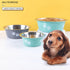 YUDANSI Dog Bowls 2 Pack Medium Large Dogs Feeding Bowls with Non-Slip Silicone Sole, Elevated Pet Feeder (6.6 Cups)