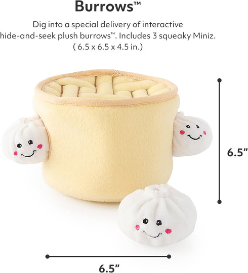 ZippyPaws Burrow - Interactive Dog & Puppy Toys, Hide & Seek Plush Dog Puzzles for Small & Medium Dogs