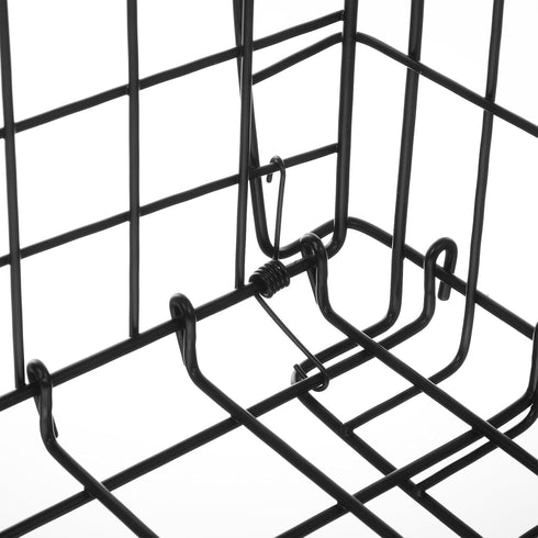 Commutes DOITOOL Folding Rear Bike Basket Black Wire Mesh Storage Gadget for Electric and Road Bikes Sturdy Cargo
