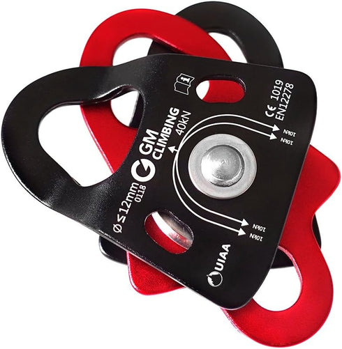GM CLIMBING 40kN Micro Double Pulley Prusik Minding Ball Bearing for Arborist Tree Climbing Rigging