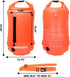 Hikeen Swim Buoy with Dry Bag 20L - Waterproof Touchscreen Swim Safety Float for Open Water Swimmers and Triathletes
