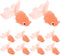 Kisangel 10pcs Miniature Floating Goldfish, Artificial Rubber Goldfish Model for Aquarium Fish Tank