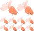 Kisangel 10pcs Miniature Floating Goldfish, Artificial Rubber Goldfish Model for Aquarium Fish Tank