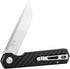 GANZO Firebird FH11 Pocket Folding Knife, D2 Steel Flip Blade with Carbon Fiber Handle for Hunting Camping