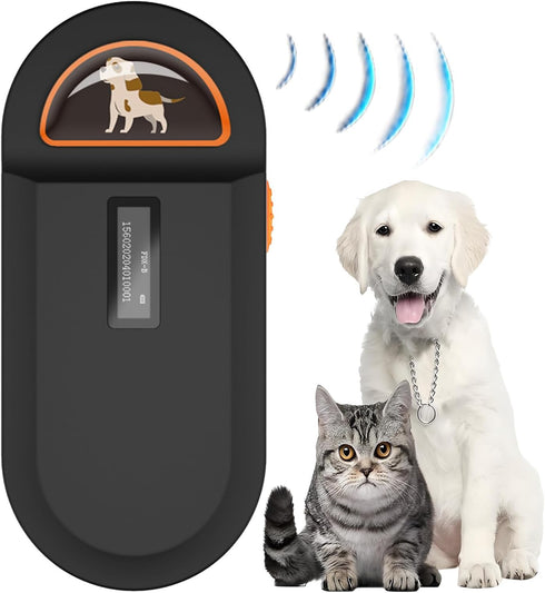 Pet Microchip Scanner, RFID Dog and Cat Microchip Reader, Supports EMID, FDX-BISO11784/11785
