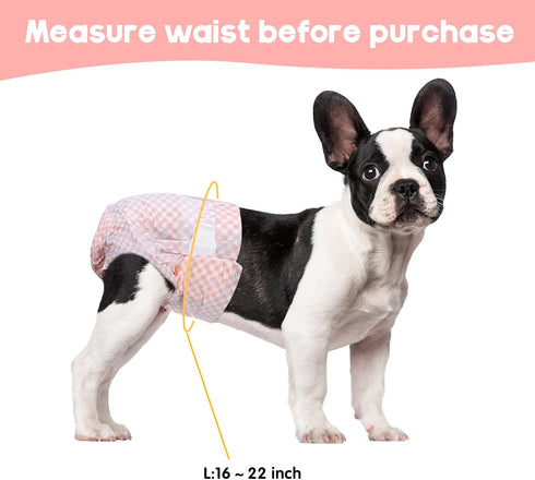 Pappiora 1621 10 Count, Disposable Female Dog Diapers for Waist in, Leakproof, Super Absorbent, Soft Breathable Lining