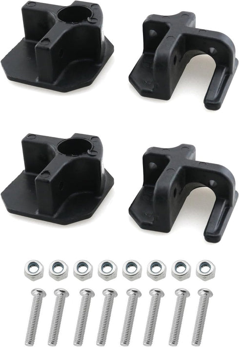 HJGarden 4PCS Leisure/Folding Chair Repair Parts Black Plastic Connector Replacement Accessories with Screw