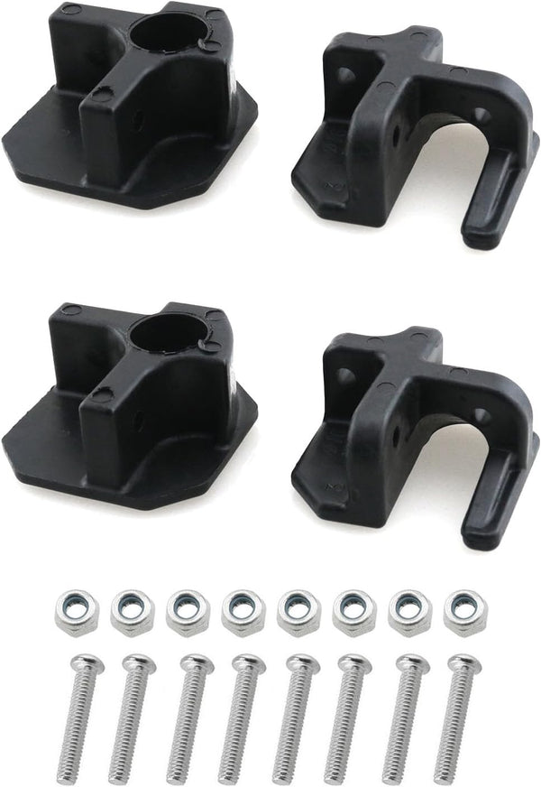 HJGarden 4PCS Leisure/Folding Chair Repair Parts Black Plastic Connector Replacement Accessories with Screw