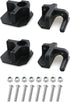 HJGarden 4PCS Leisure/Folding Chair Repair Parts Black Plastic Connector Replacement Accessories with Screw