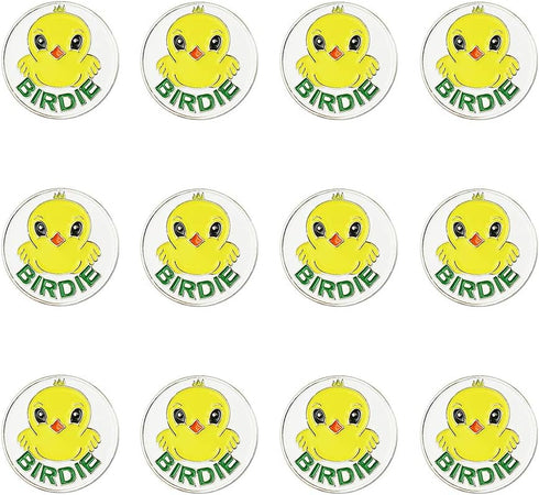 Golf Ball Markers Assorted Patterns Value Pack of 12 with Golf Cap Clips and Divot Repair Tools for Men Women
