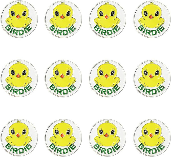 Golf Ball Markers Assorted Patterns Value Pack of 12 with Golf Cap Clips and Divot Repair Tools for Men Women