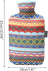 MOAIYU Indian Ethnic Winter Hot Water Bottle Warm Hand Bag for Back Neck Waist Hand