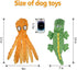 Dog Squeaky Toy Set - 2-Pack Octopus and Crocodile Design, Durable Plush Toys for Large Dogs