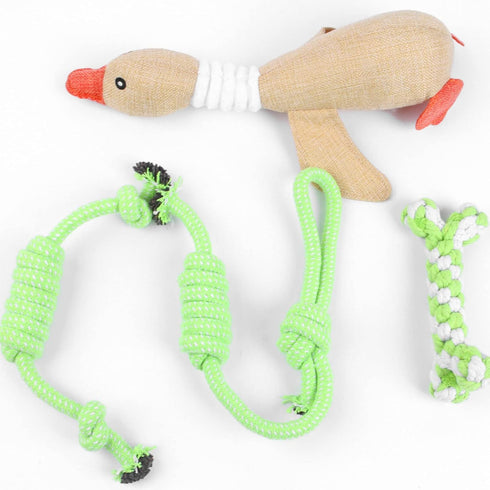 HUANGGG 10pcs Dog Chew Toy Cloth Rubber Toy for Aggressive Chewers Rubber Teether Toy for Training