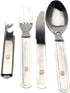 Original Hungarian Army Cutlery Set, 4 Pieces, Military Issue Spoon Fork Knife Kit Flatware Multi-Tool