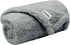furrybaby Dog Blankets for Small Dogs, Grey, 24x32 in, Washable Sherpa Pet Blanket for Kittens and Puppies