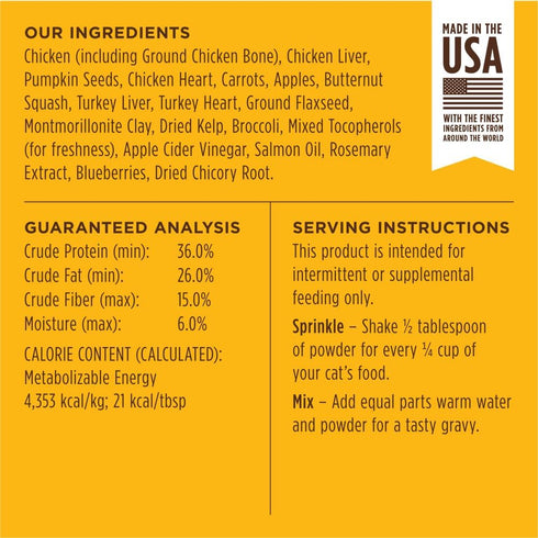Instinct Raw Boost Shakers Freeze-Dried Powder Cat Food Topper - Chicken, 5.5 oz. Bottle