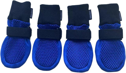 Dog Shoes Soft and Lightweight with Breathability - Set of 4 Size X-Small Blue for Spring Summer and Fall