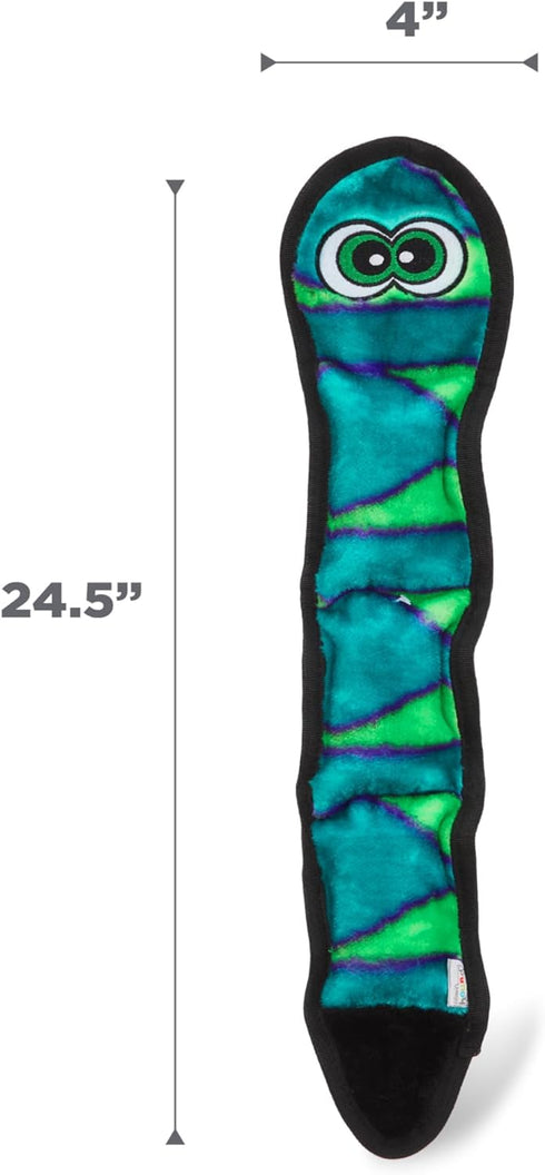 24.5 inch, Outward Hound Durablez Large Snake Stuffing-Free Squeaky Plush Dog Toy for Puppies & Dogs - Interactive