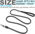 Reflective Dog Leash, Strong Nylon Rope Braided Heavy Duty for Large and Medium Dogs (Black, 6ft)