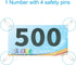 401-500 Pack Durable Multicolor Running Bib Numbers for Marathons