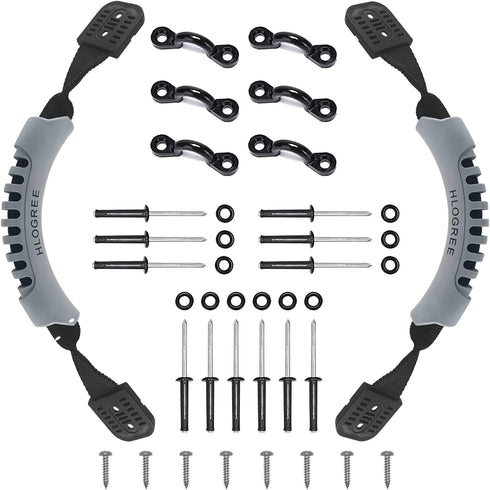 HLOGREE Kayak Handles 2/4 Pack, Replacement Handles with Rivets for Emotion/Pelican/Hobie/Lifetime Kayaks