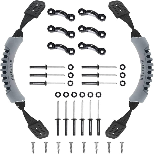 HLOGREE Kayak Handles 2/4 Pack, Replacement Handles with Rivets for Emotion/Pelican/Hobie/Lifetime Kayaks