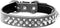 Adjustable Genuine Leather Spiked Studded Dog Collars for Small Medium Large Pets (M, Black2)
