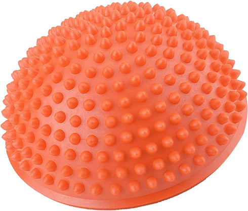 VGEBY Inflatable Foot Massage Ball - Half Yoga Balls for Massage Point Fitball Exercises Trainer Fitness (Orange)