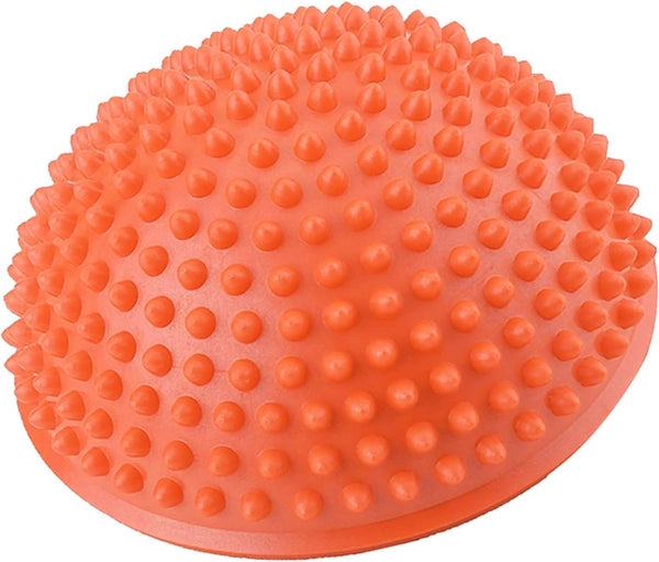 VGEBY Inflatable Foot Massage Ball - Half Yoga Balls for Massage Point Fitball Exercises Trainer Fitness (Orange)