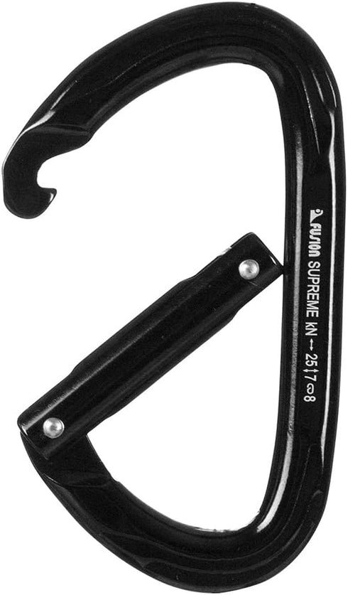 Fusion Climb Vapor Aluminum Modified D Black Carabiner 5-Pack (FP-8122-ST-BLK-5P)