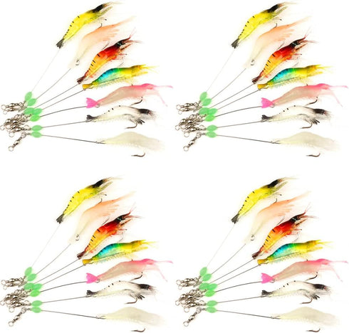 Magik 14-28Pack Soft Luminous Artificial Shrimp Lure Set Shrimp Bait Shrimp Fishing