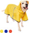 Dog Raincoat with Adjustable Belly Strap and Leash Hole, Waterproof Slicker Lightweight Breathable Rain Poncho Jacket